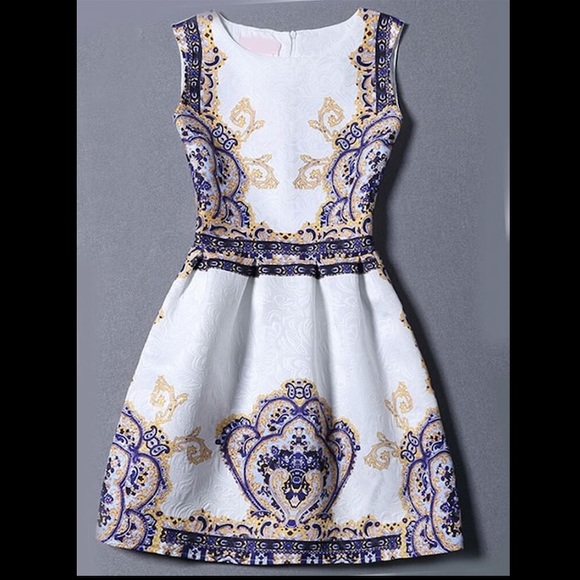 SHEIN Dresses & Skirts - Fit and Flare Jacquard Dress NWOT